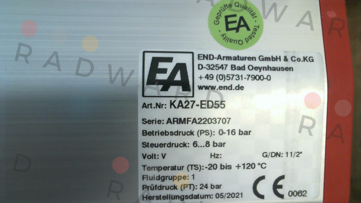 KA27-ED55 End Armaturen