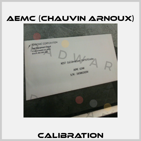Calibration AEMC (Chauvin Arnoux)