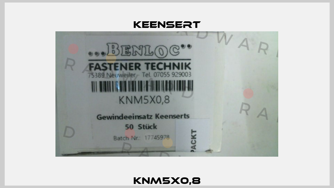 KNM5x0,8 Keensert