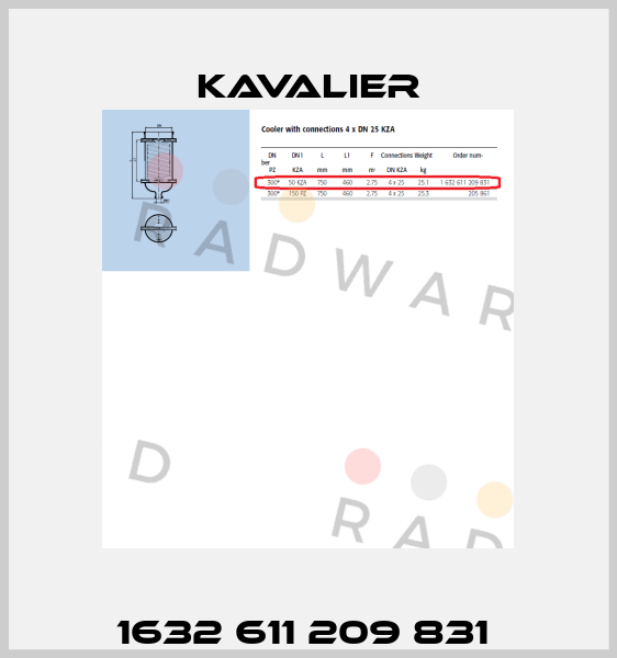1632 611 209 831  Kavalier