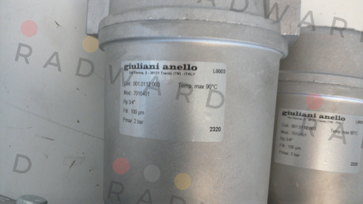 KIT REPLACEMENT GASKETS FOR LINE FILTER 70104/01; Giuliani Anello