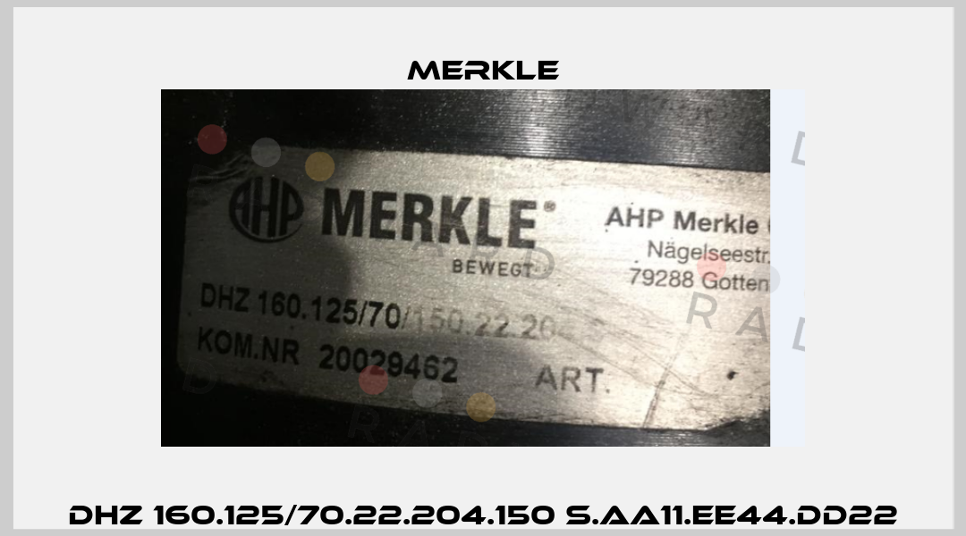 DHZ 160.125/70.22.204.150 S.AA11.EE44.DD22 Merkle