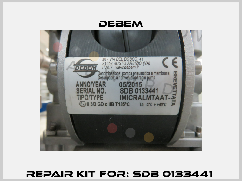 Repair Kit For: SDB 0133441  Debem