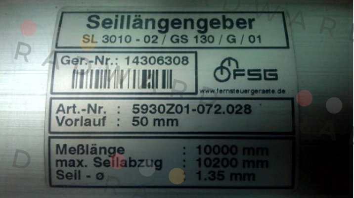 5930Z01-072.028 , SL3010-PK1023MII-GS130   FSG Fernsteuergeräte