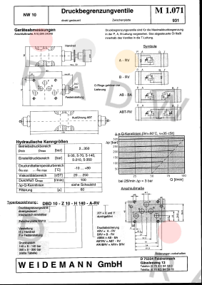 DBD10-Z10-F140-ARV/BRV Weidemann