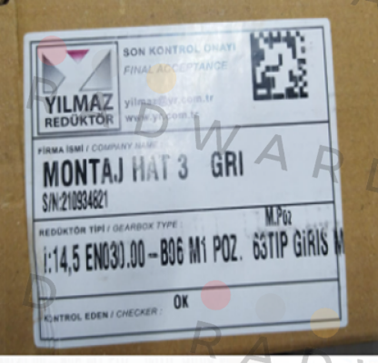 210934821 Yılmaz Redüktör