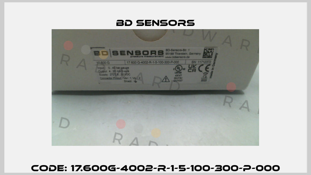 Code: 17.600G-4002-R-1-5-100-300-P-000 Bd Sensors