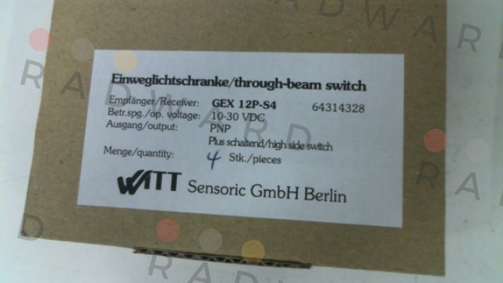GEX 12P-S4 / 64314328 Witt Sensoric