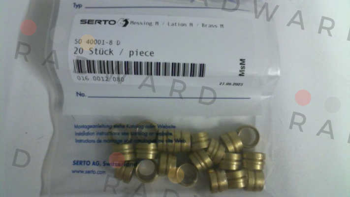 016.0012.080 / SO 40001-8 D Serto