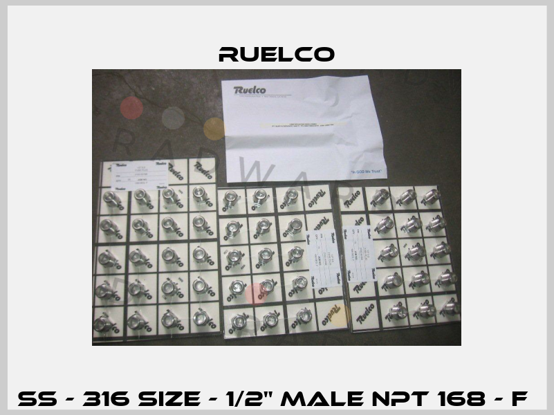 SS - 316 Size - 1/2" Male Npt 168 - F  Ruelco