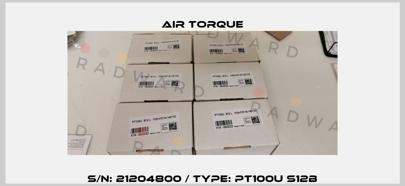 S/N: 21204800 / TYPE: PT100U S12B Air Torque