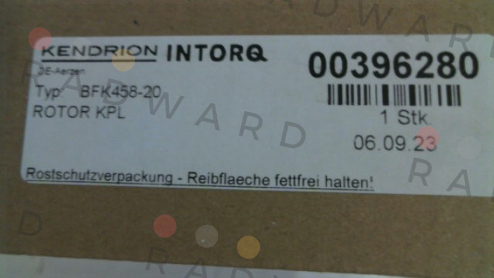 00396280 / Typ INTORQ BFK458 Kendrion