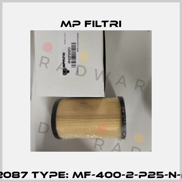 P/N: 2087 Type: MF-400-2-P25-N-B-P01 MP Filtri