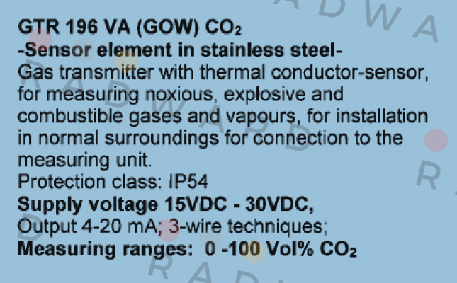 GTR 196 VA (GOW) CO2     Ados