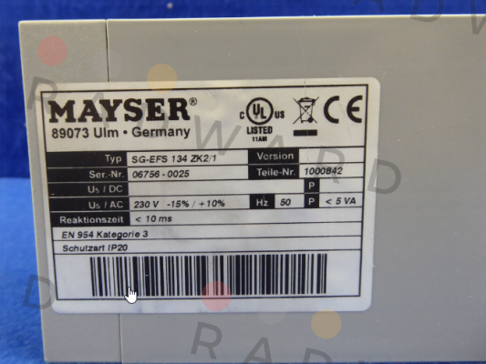 SG-EFS 134 ZK2/1 230 V Mayser